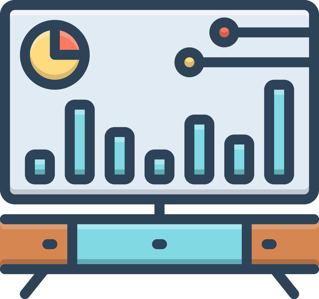 Vector color icon for chart