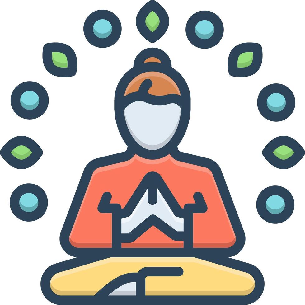 Vector color icon for wellness