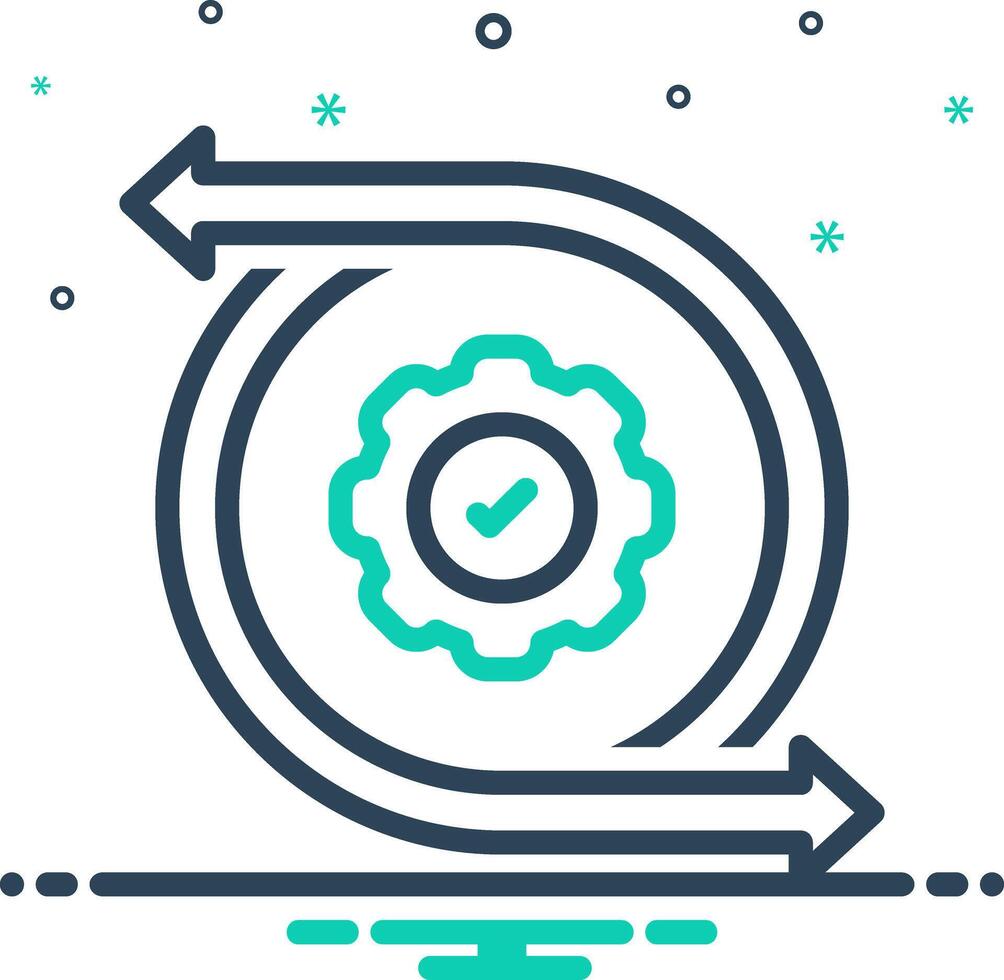 Vector mix icon for replace