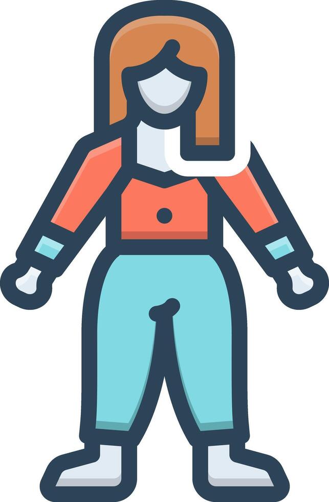 Vector color icon for children