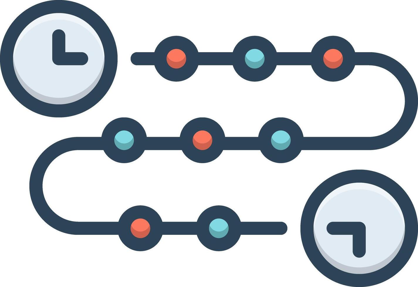 Vector color icon for timeline