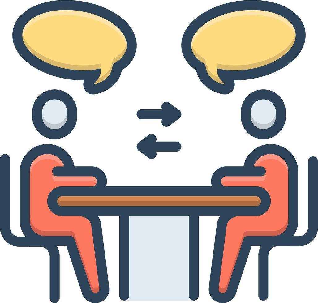 Vector color icon for communication