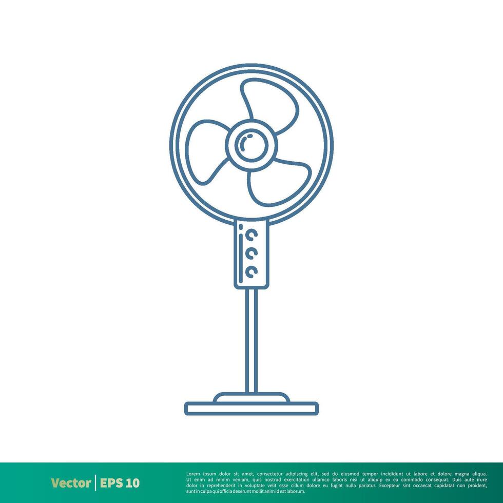 Fan Icon Vector Logo Template Illustration Design. Vector EPS 10.