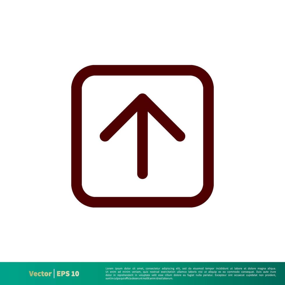 Upload Up Arrow Icon Vector Logo Template Illustration Design. Vector EPS 10.