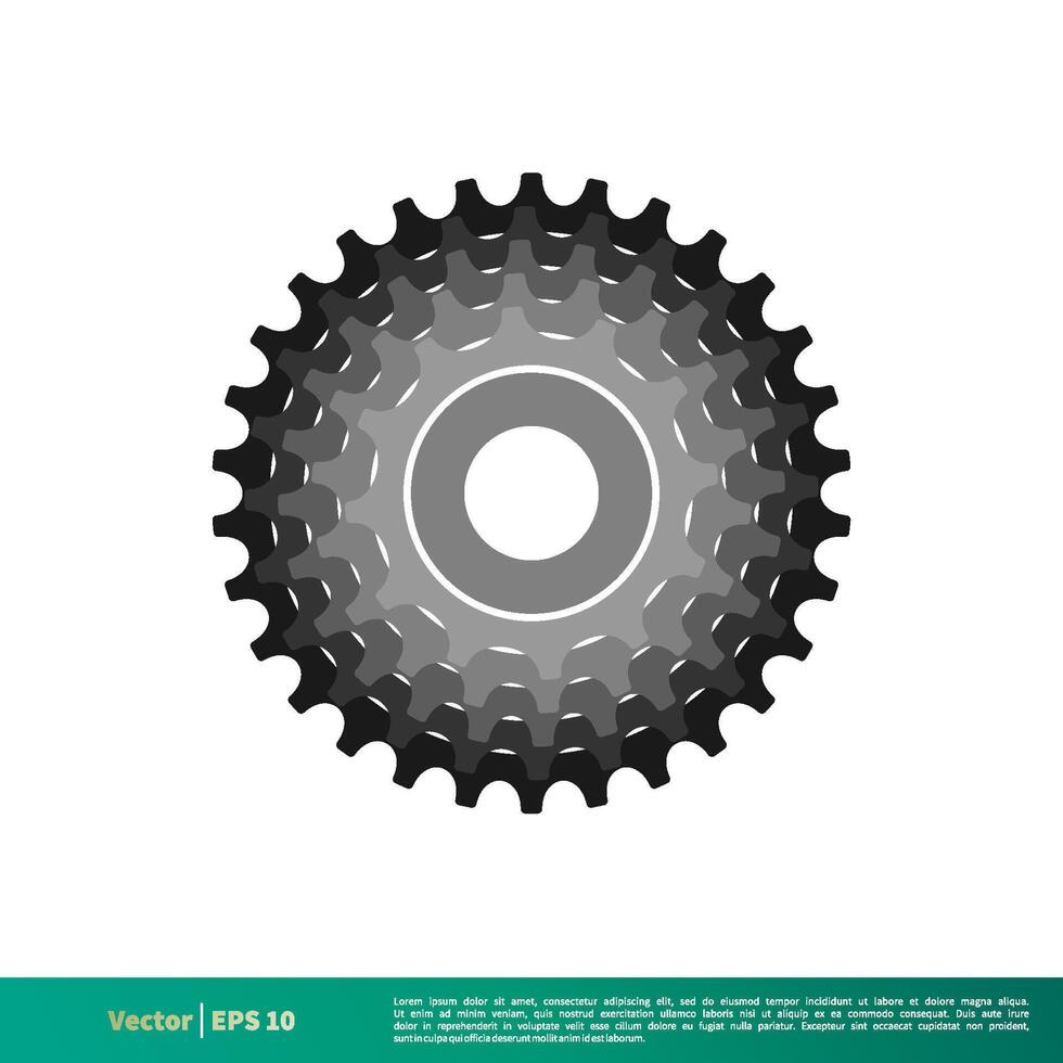 Gear Bicycle Icon Vector Logo Template Illustration Design. Vector EPS 10.