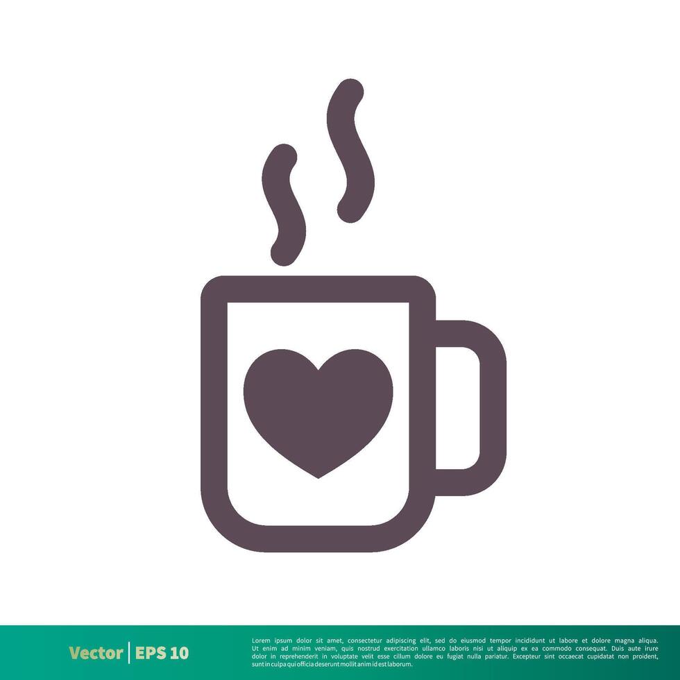 té, café taza icono vector logo modelo ilustración diseño. vector eps 10