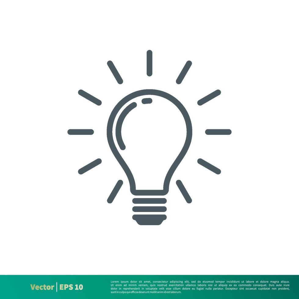 Light bulb icon vector logo template