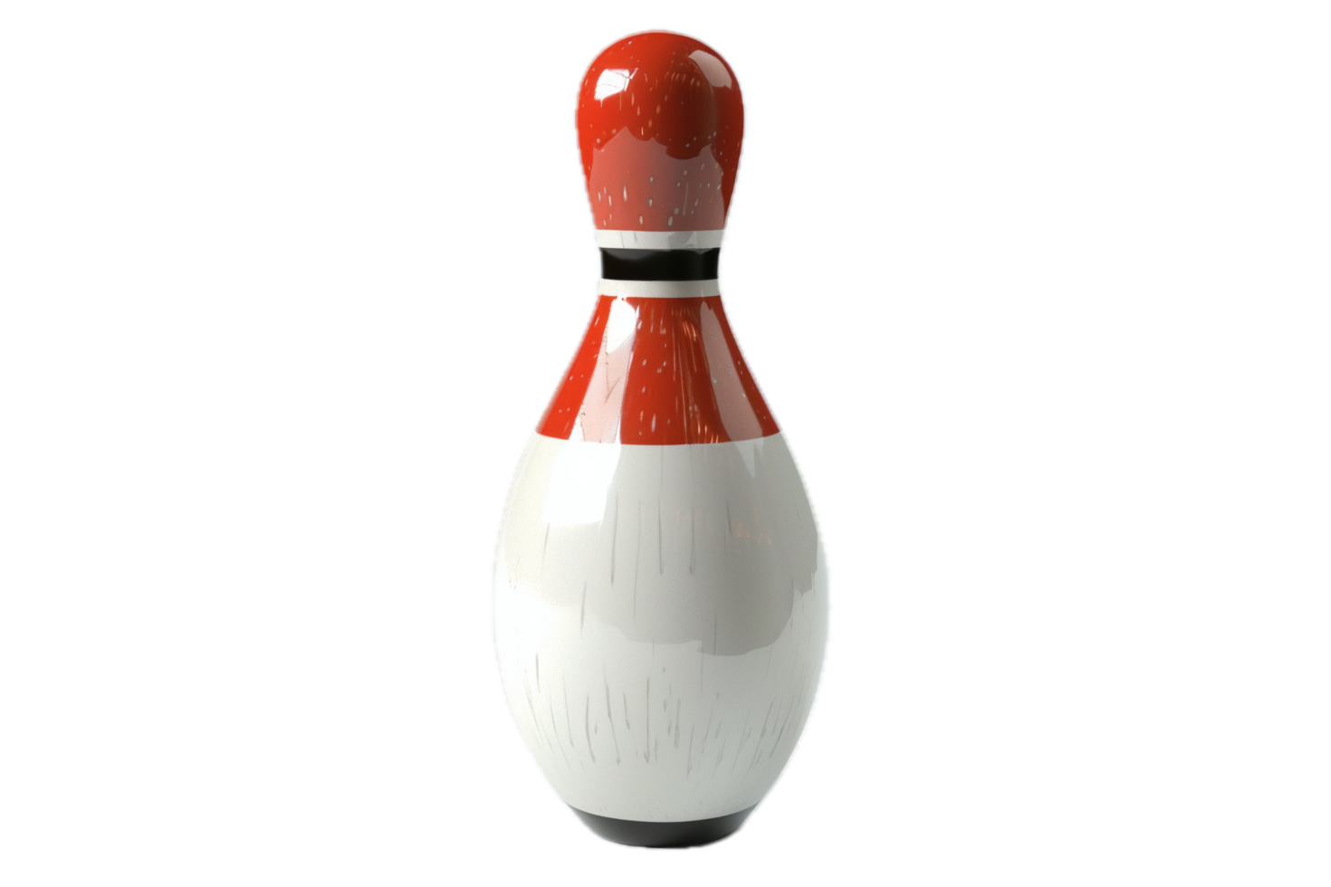 ai gegenereerd versleten wit bowling pin PNG