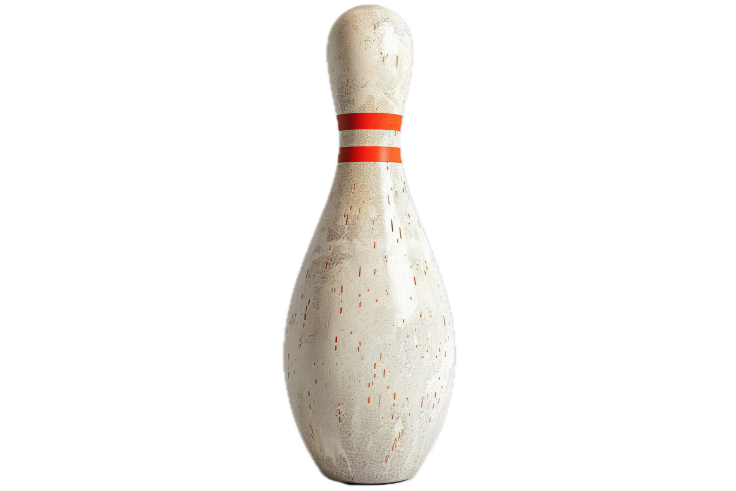 ai généré usé blanc bowling épingle png