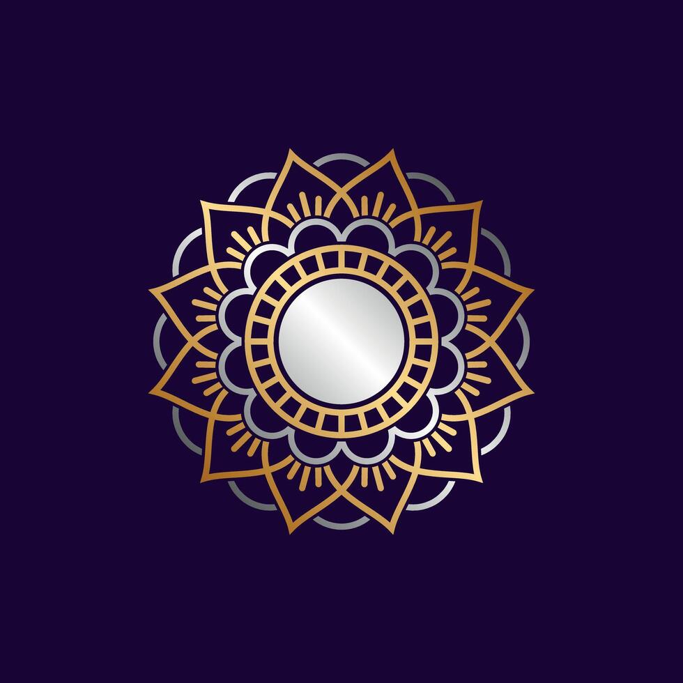Elegant Gold Mandala Vector Logo Template