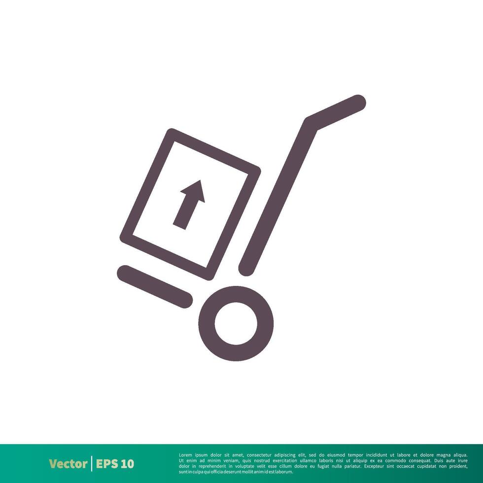 Cargo Cart Icon Vector Logo Template Illustration Design. Vector EPS 10.
