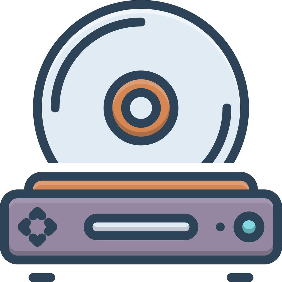 Vector color icon for cds