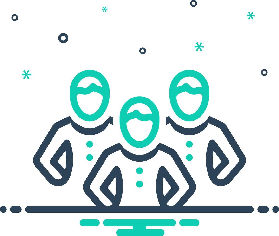 Vector mix icon for member