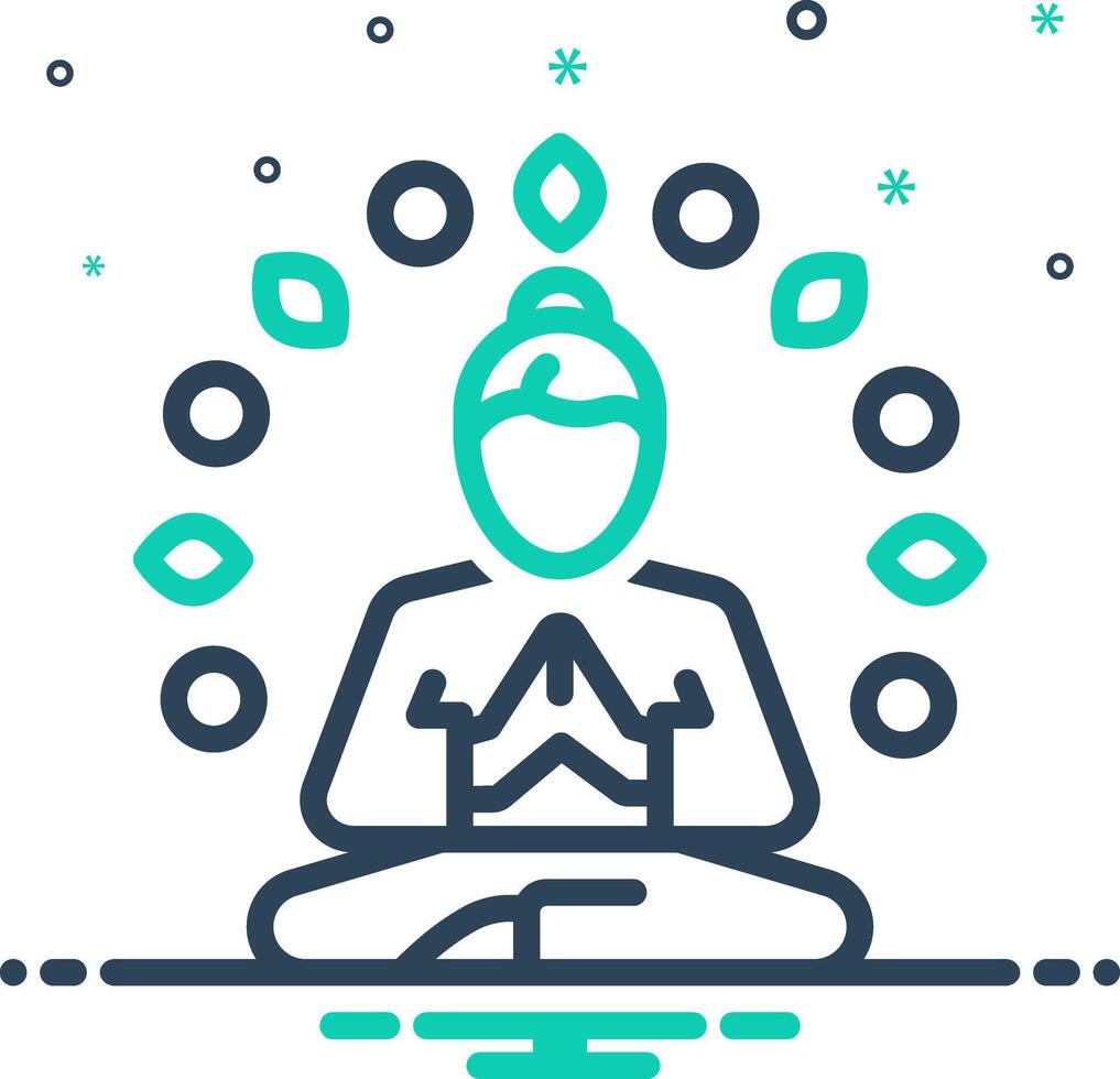 Vector mix icon for wellness