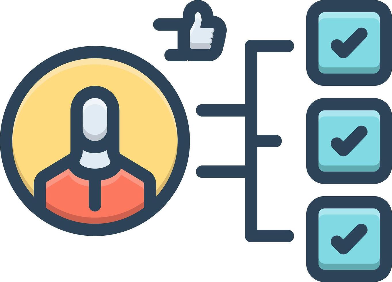 Vector color icon for recommendations