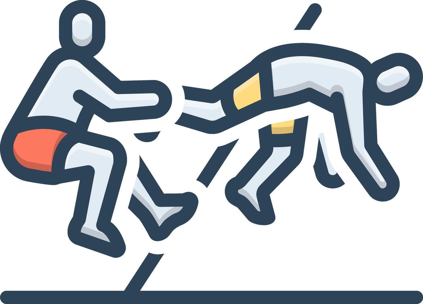 Vector color icon for kabaddi