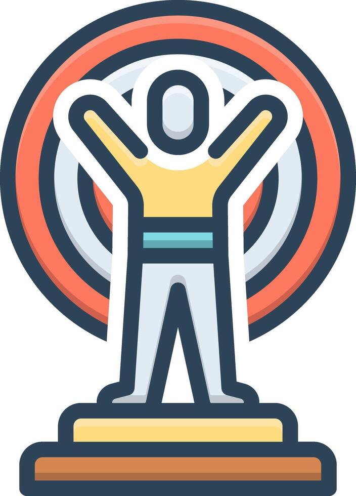 Vector color icon for reach