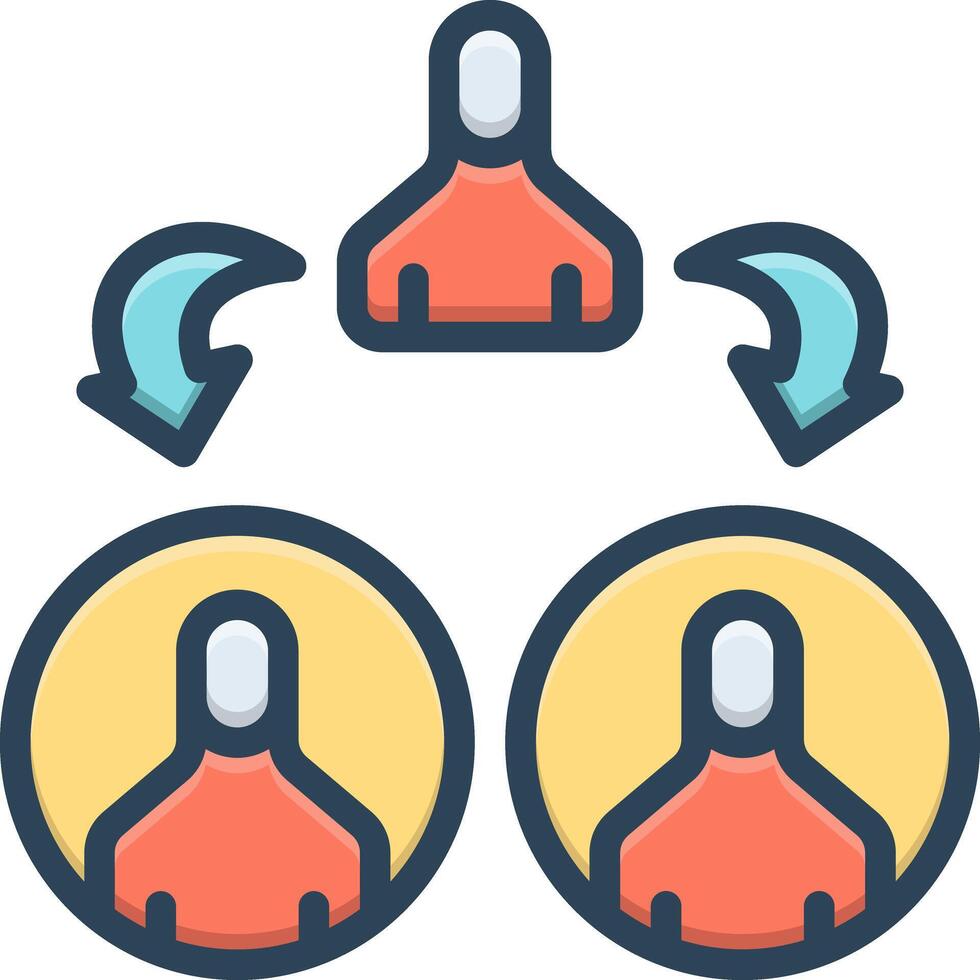 Vector color icon for refers