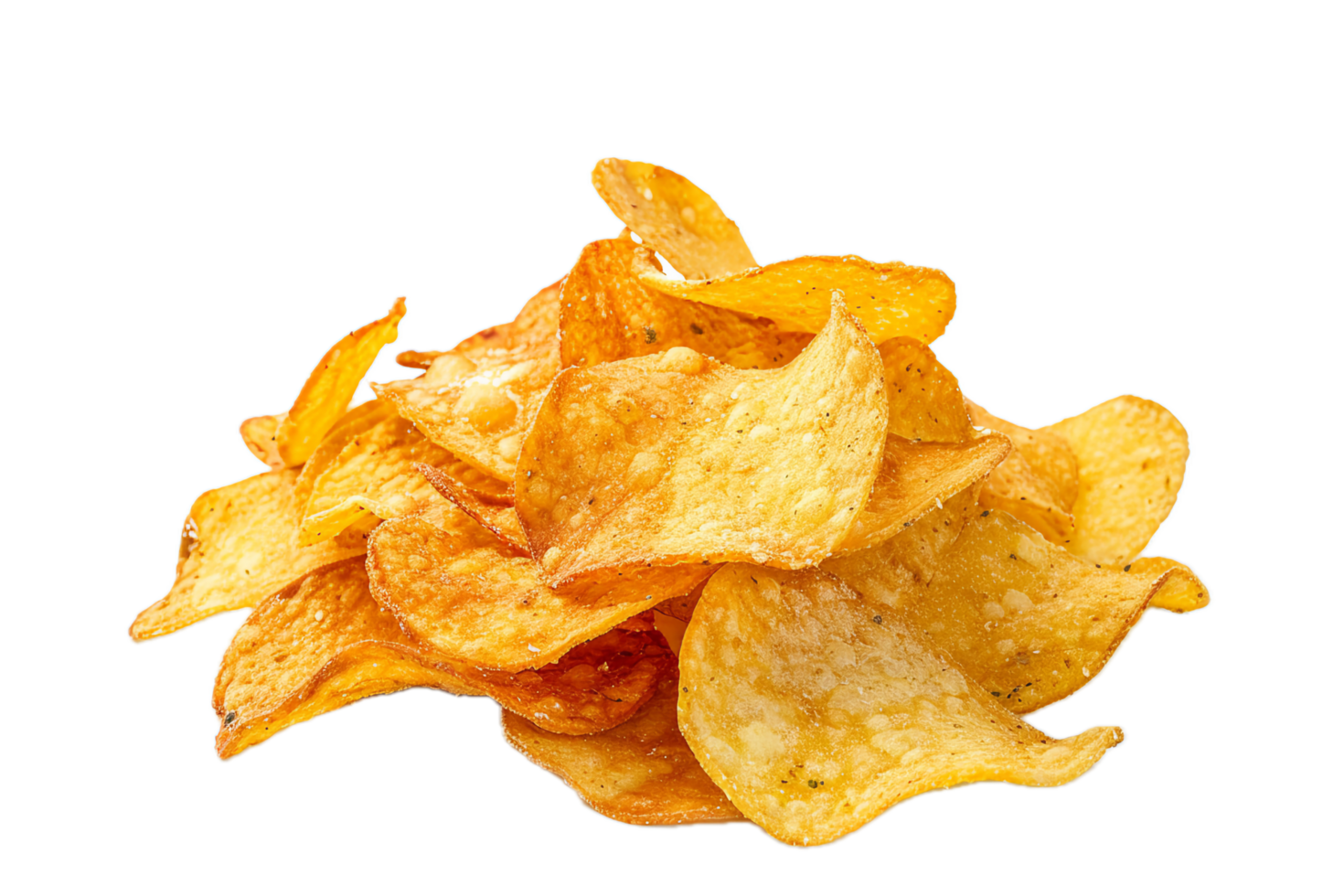 AI generated Crispy Golden Potato Chips png