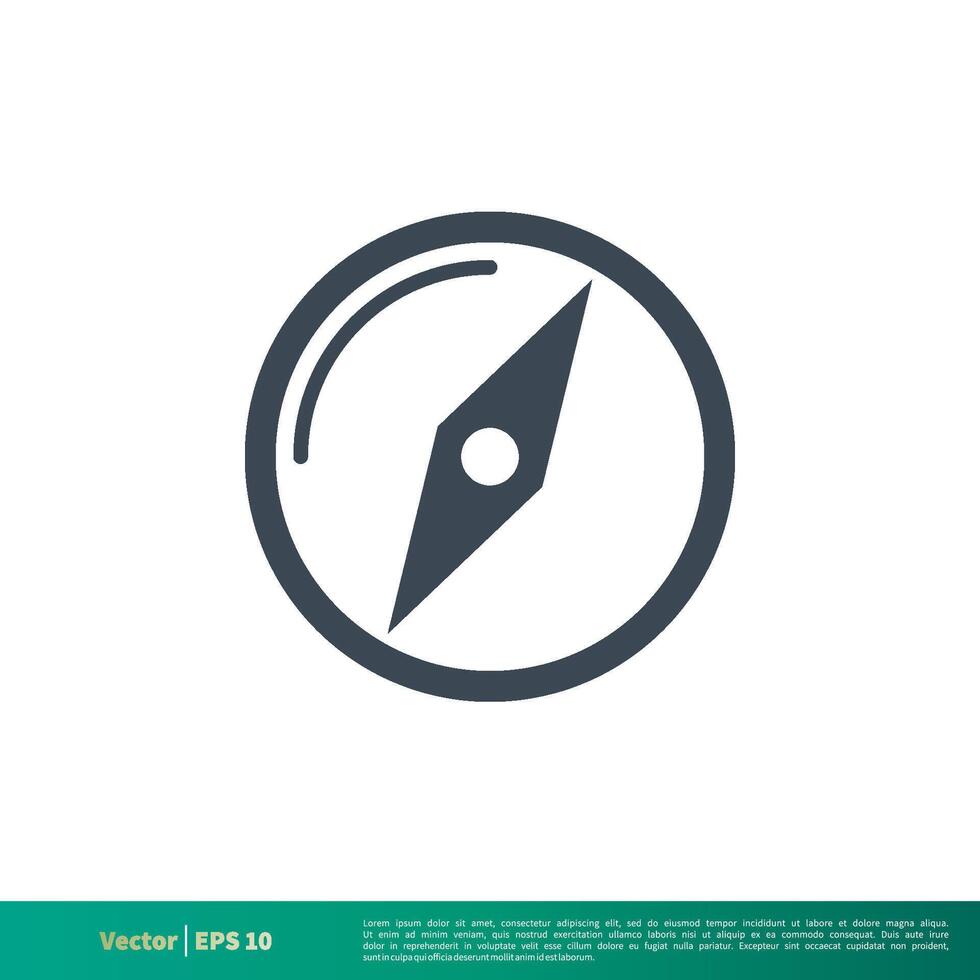 Brújula icono vector logo modelo ilustración diseño eps 10
