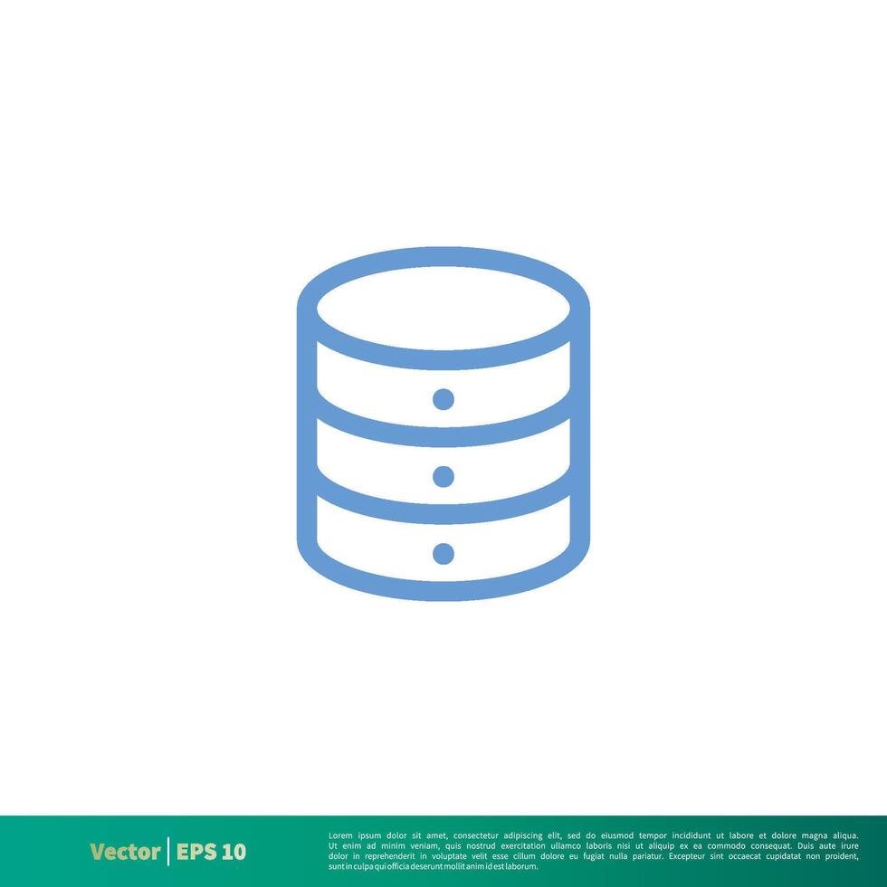 Database Server Icon Vector Logo Template Illustration Design. Vector EPS 10.