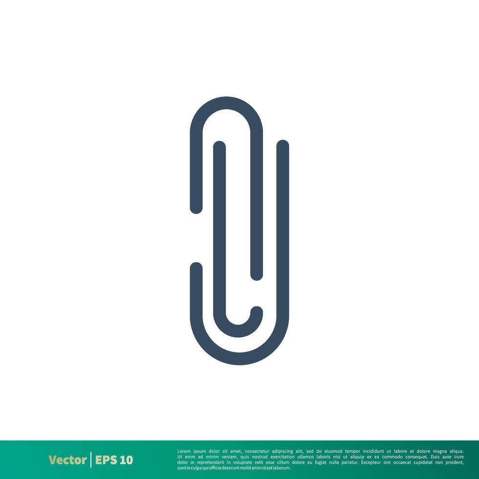 Paper Clip Icon Vector Logo Template Illustration Design. Vector EPS 10.