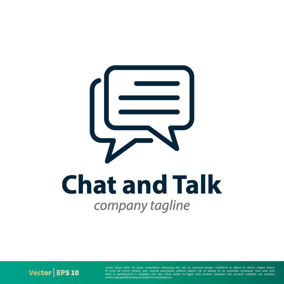 Chat, Talk, Speech Bubble Icon Vector Logo Template Illustration Design. Vector EPS 10.