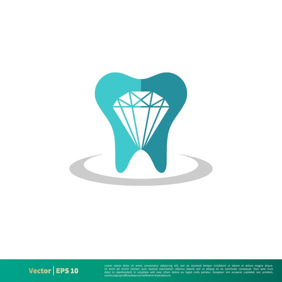diente y diamante, dental cuidado icono vector logo modelo ilustración diseño. vector eps 10