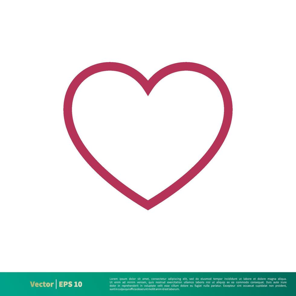 amor corazón icono vector logo modelo ilustración diseño. vector eps 10