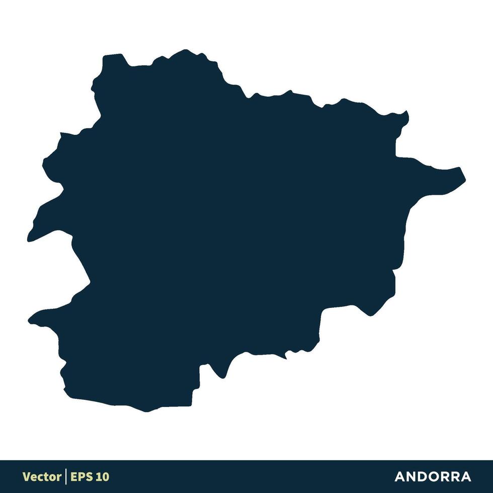 andorra - Europa países mapa vector icono modelo ilustración diseño. vector eps 10