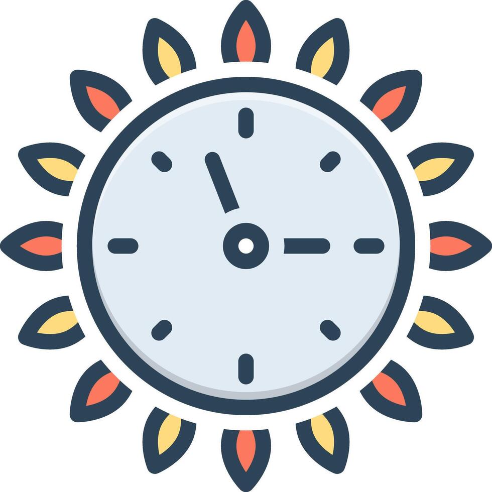 Vector color icon for clock