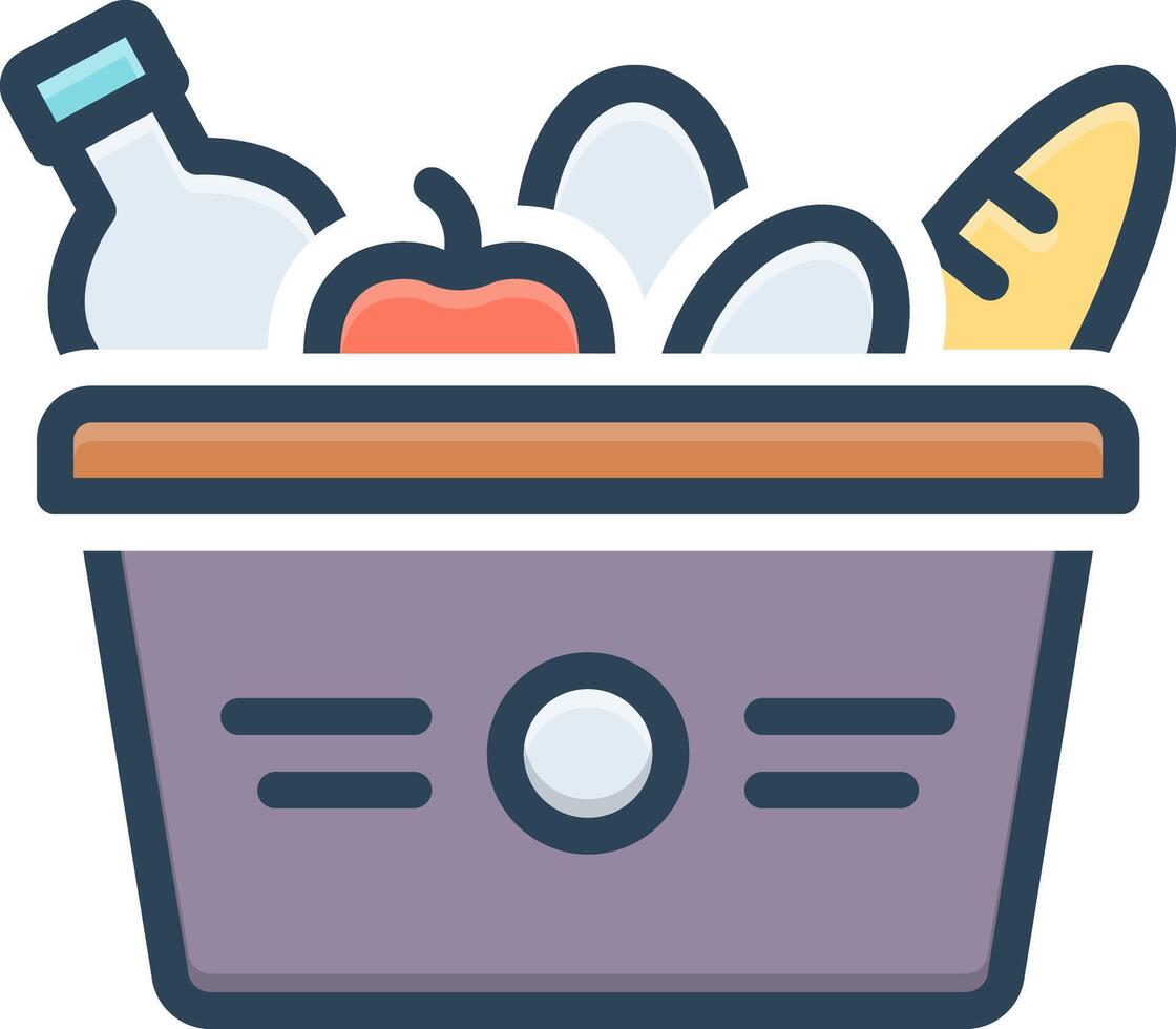 Vector color icon for provisions