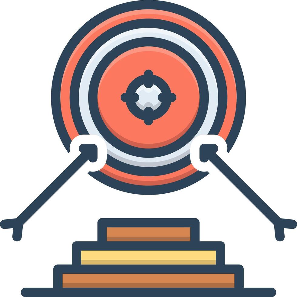 Vector color icon for mission