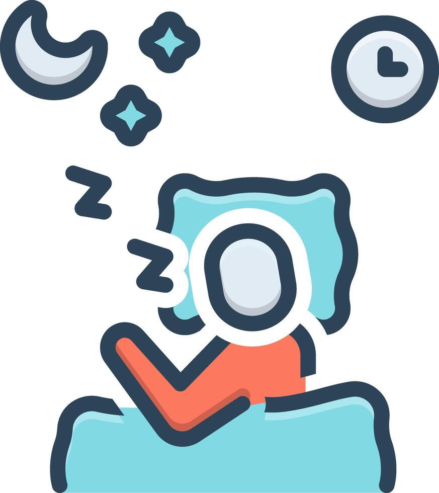 vector color icono para dormido