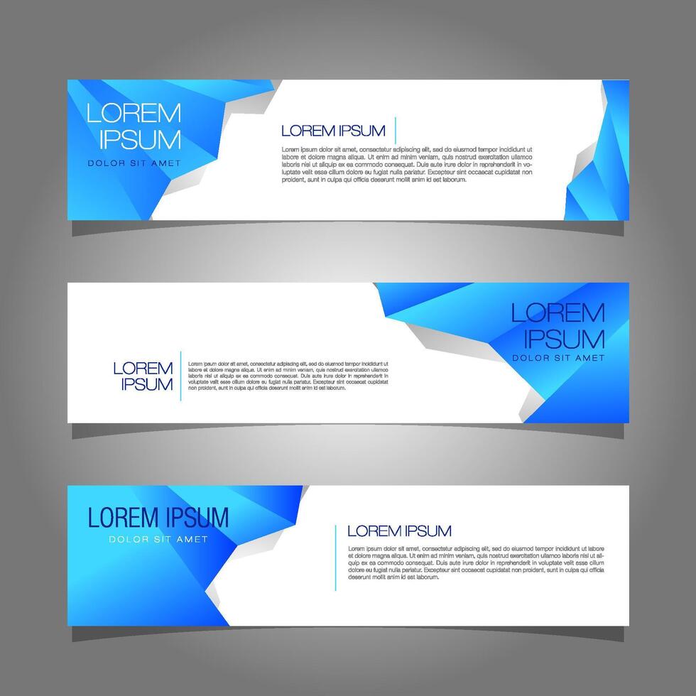 Modern banner template design. Blue geometric banner illustration design vector EPS 10.