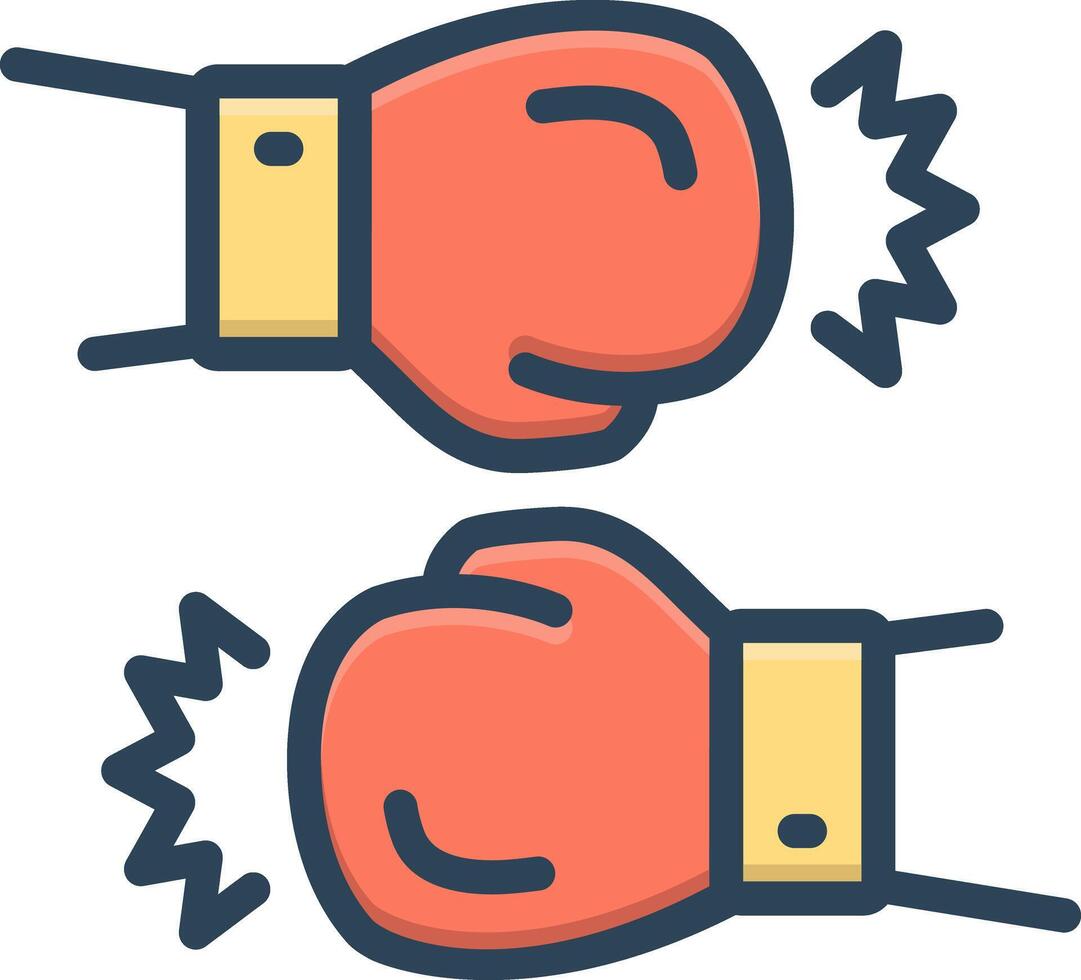 Vector color icon for combat sport