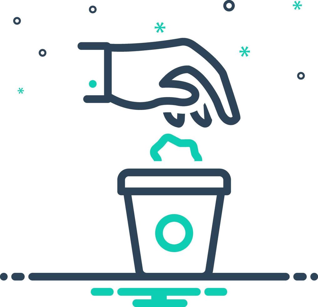 Vector mix icon for throw