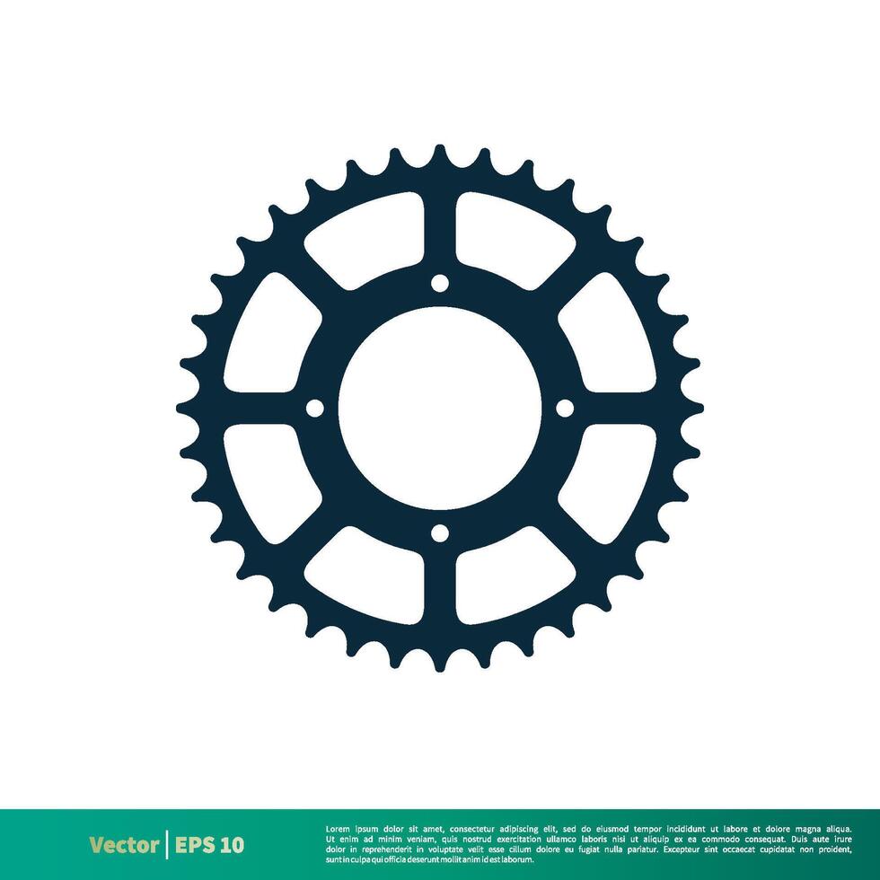 Gear Bicycle Icon Vector Logo Template Illustration Design. Vector EPS 10.