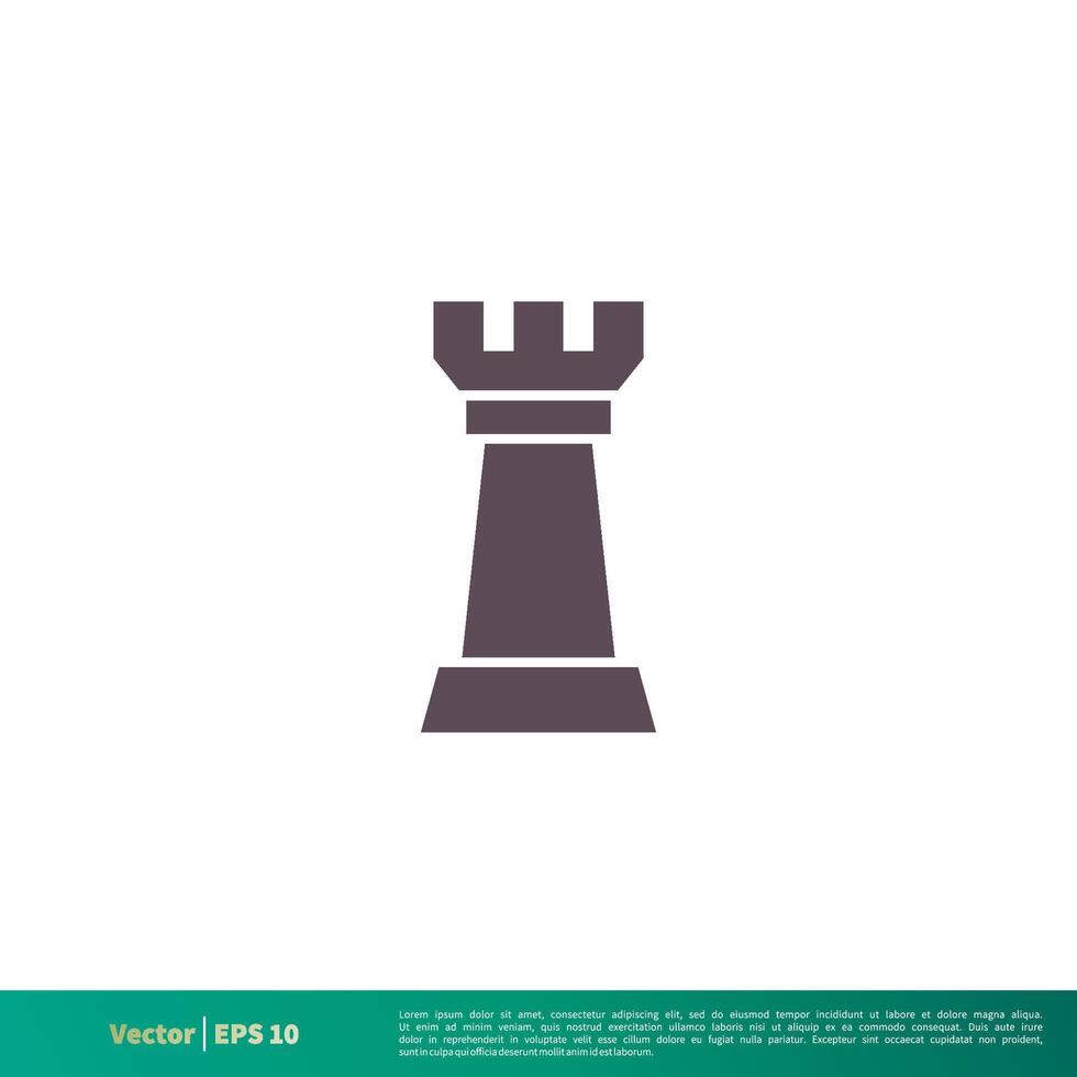 Rook Chess Icon Vector Logo Template Illustration Design. Vector EPS 10.