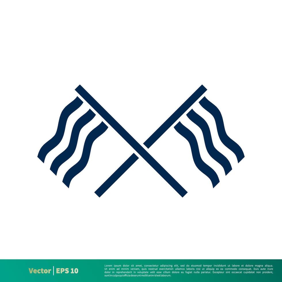 Greece Flag Icon Vector Logo Template. Vector EPS 10.