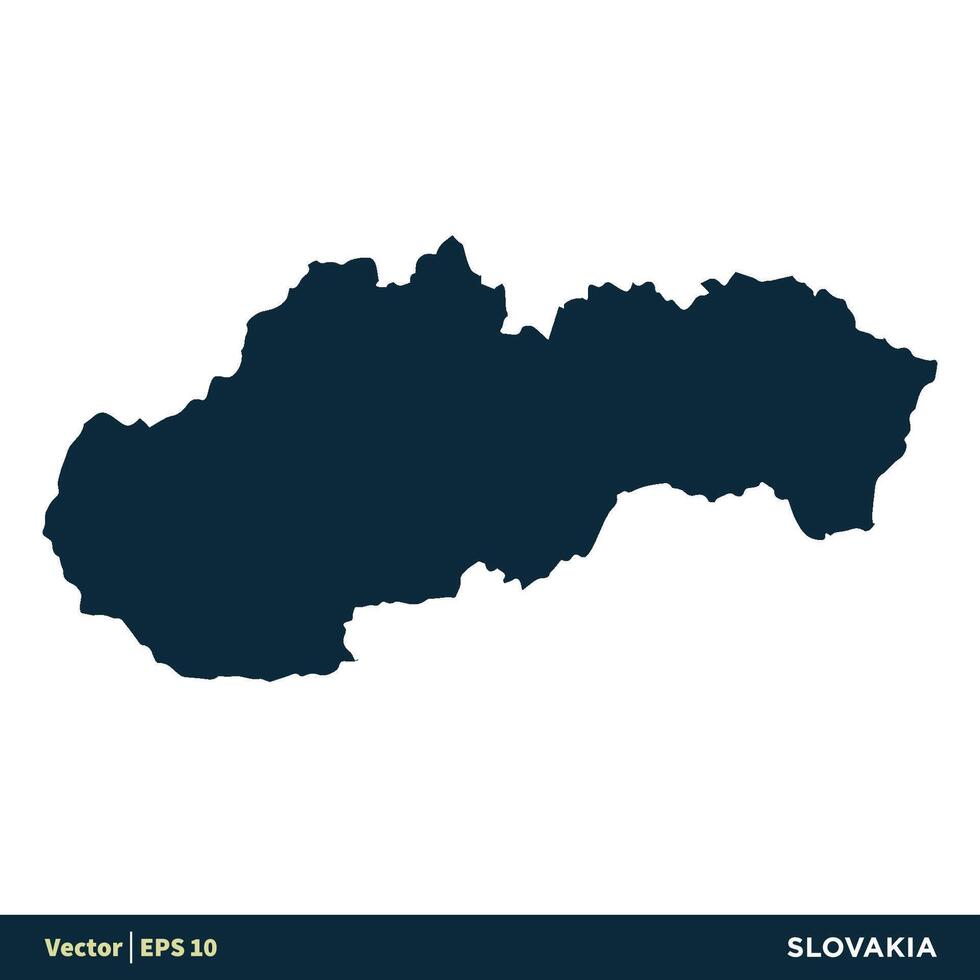 Eslovaquia - Europa países mapa vector icono modelo ilustración diseño. vector eps 10