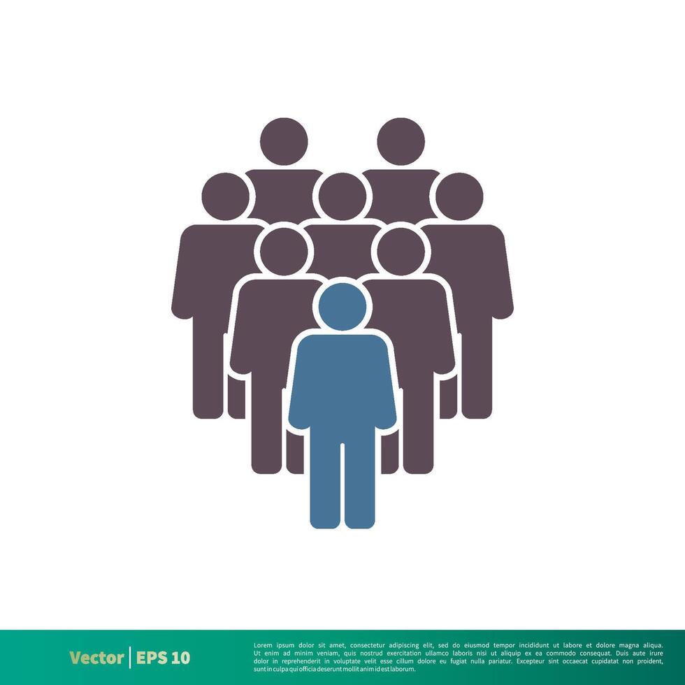 Human Shape, People, Crowd icon Vector Logo Template Illustration Design. Vector EPS 10.