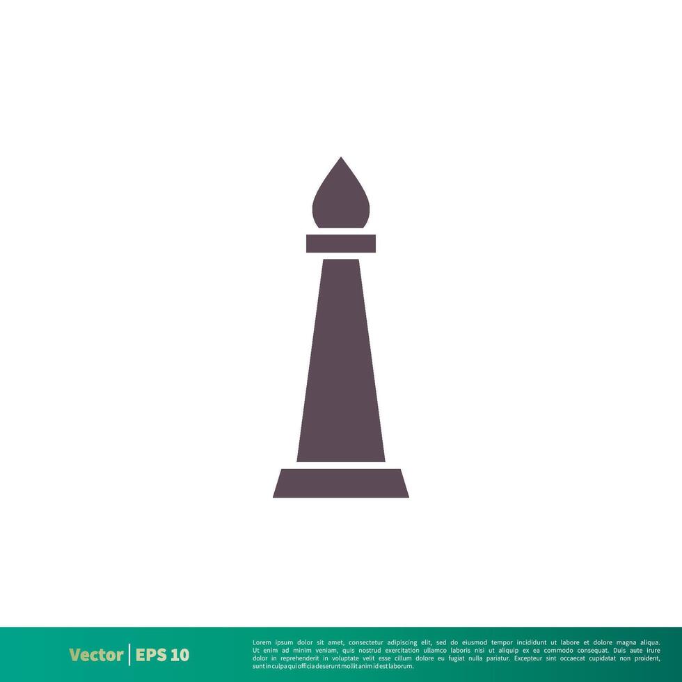 obispo ajedrez icono vector logo modelo ilustración diseño. vector eps 10