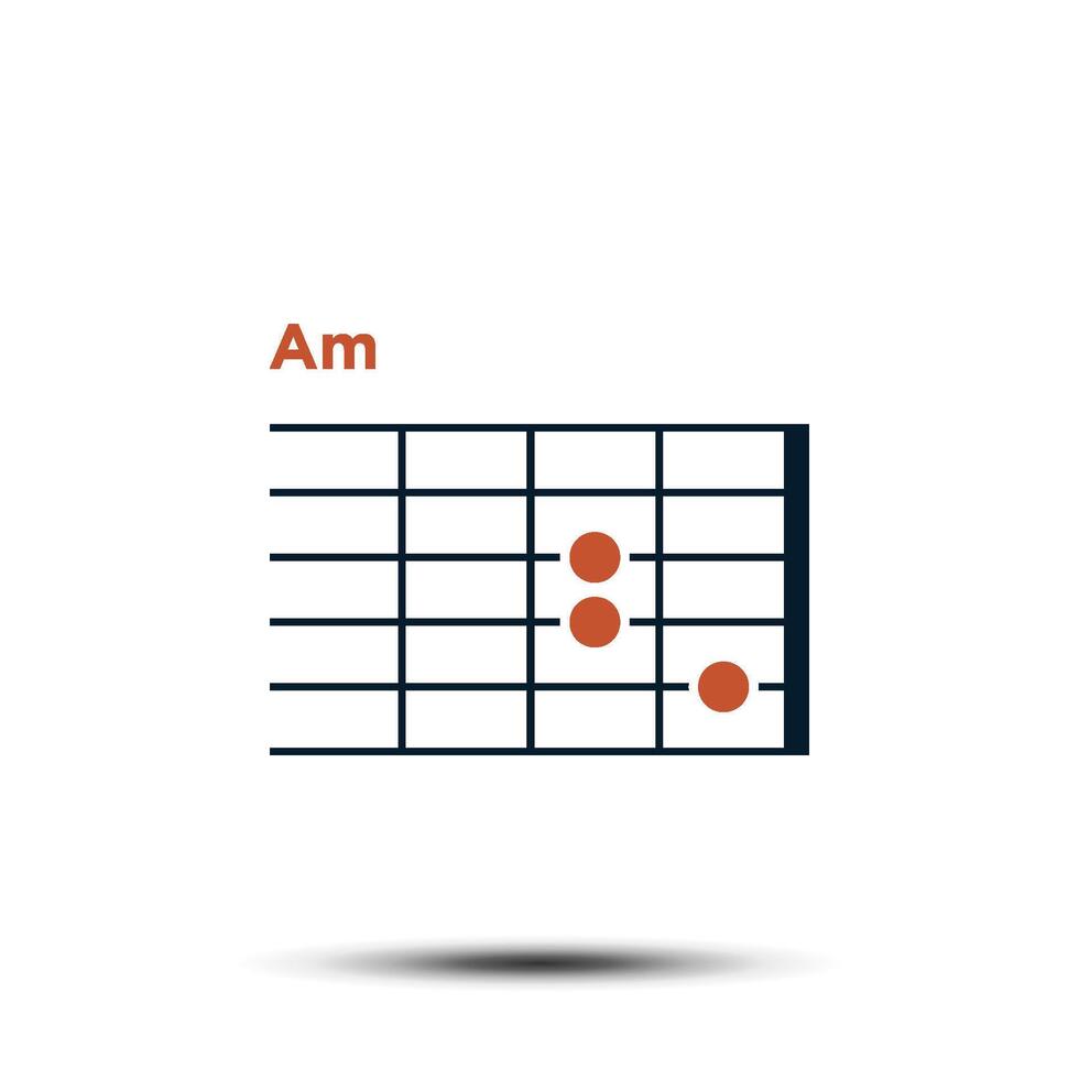 soy, básico guitarra acorde gráfico icono vector modelo
