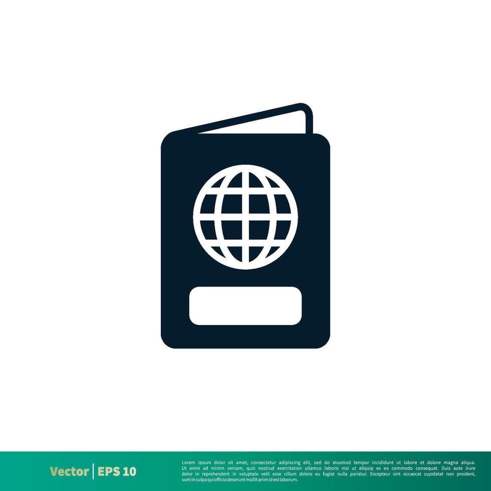 Passport Icon Vector Logo Template EPS 10