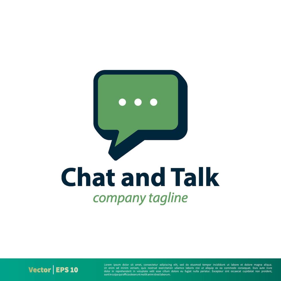 Chat, Talk, Speech Bubble Icon Vector Logo Template Illustration Design. Vector EPS 10.