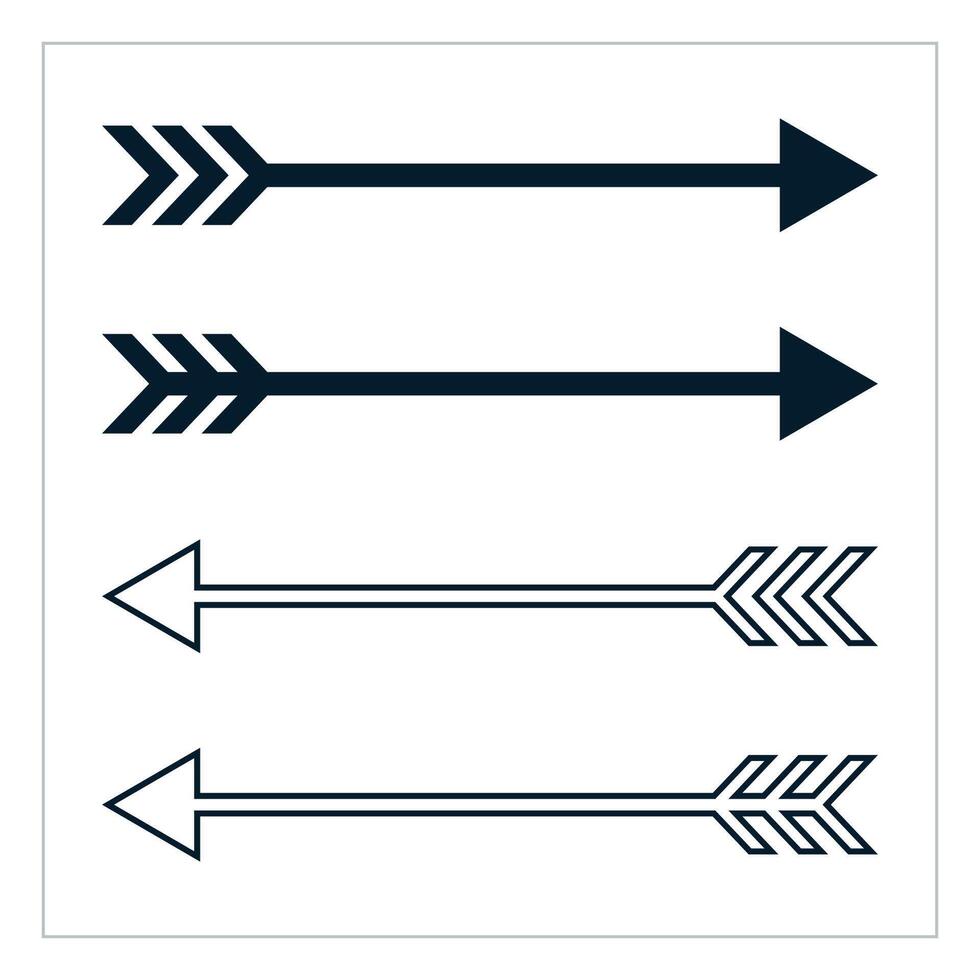 Arrow Set Icon Vector Logo Template Illustration EPS 10