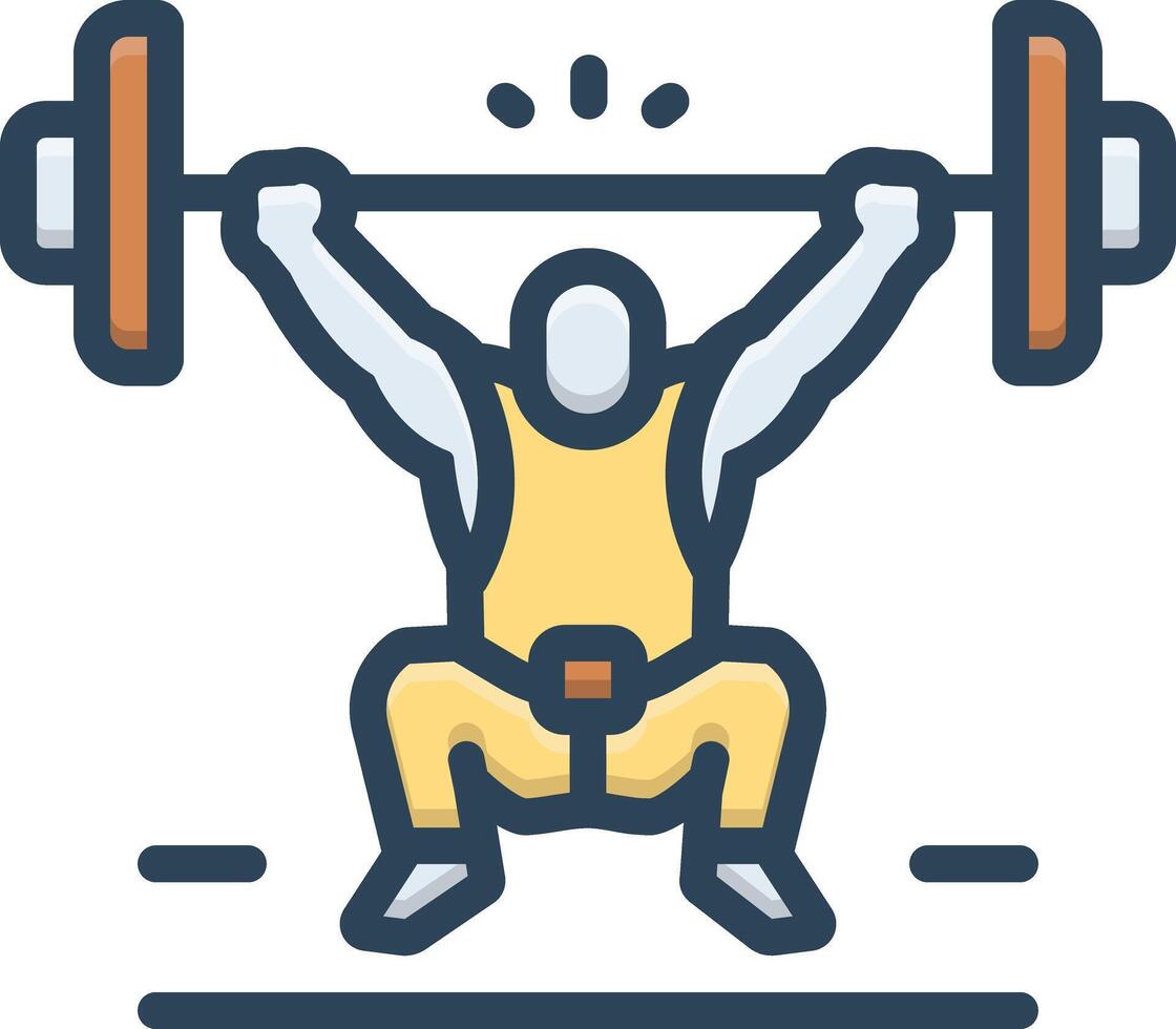 Vector color icon for weightlifting