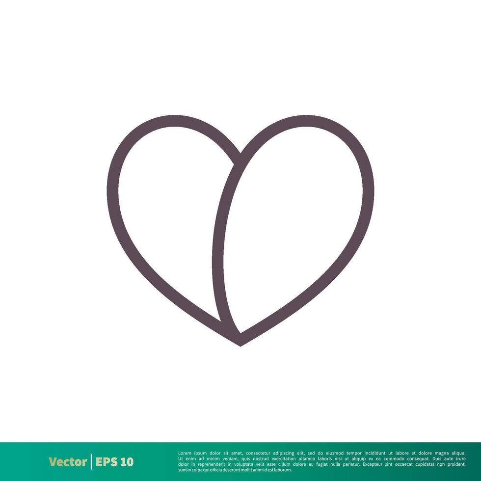 Love Heart Icon Vector Logo Template Illustration Design. Vector EPS 10.