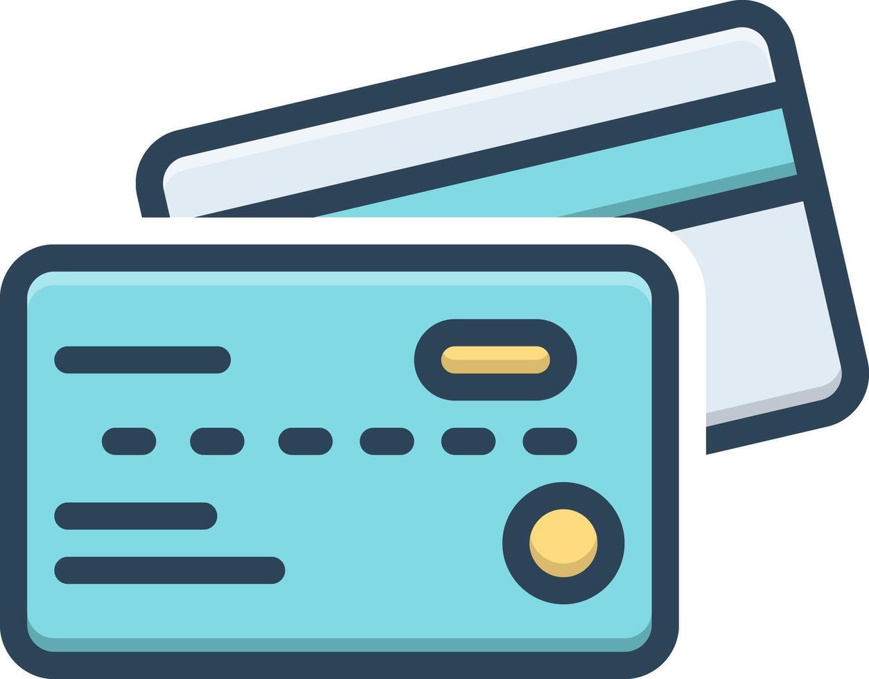 vector color icono para crédito tarjeta